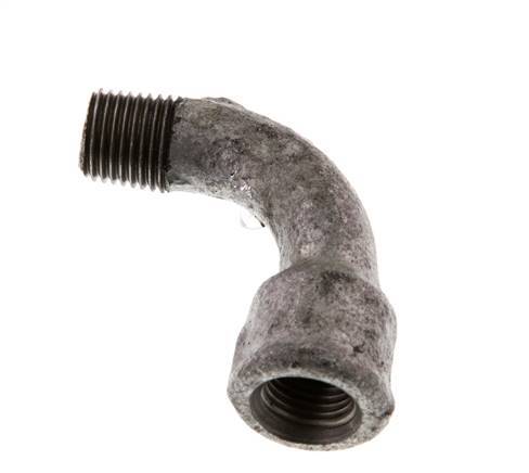 90deg Angled Fitting 1/4'' Male R x Female Rp Long Cast Iron 25bar (351.25psi) [2 Pieces]