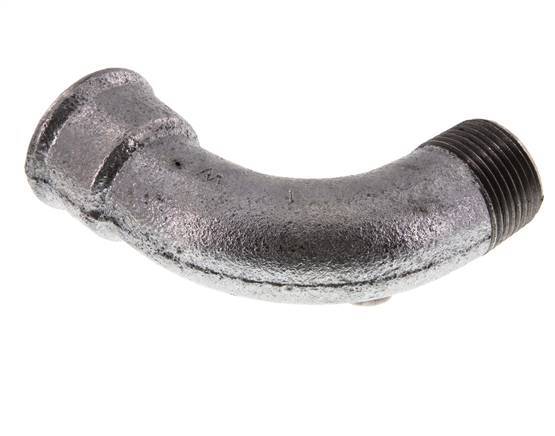 90deg Angled Fitting 1'' Male R x Female Rp Long Cast Iron 25bar (351.25psi)