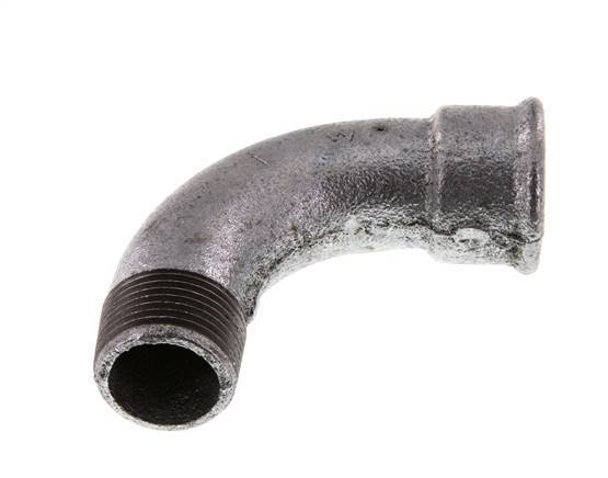 90deg Angled Fitting 1'' Male R x Female Rp Long Cast Iron 25bar (351.25psi)