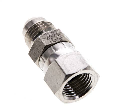 JIC Nipple UNF 9/16''-18 Male x Female Stainless Steel 275bar (3863.75psi)