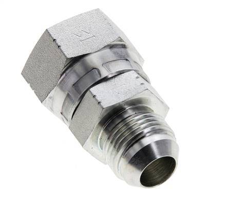 JIC Reducing Nipple UNF 7/8''-14 Male x UN 1-1/16''-12 Female Steel 210bar (2950.5psi)