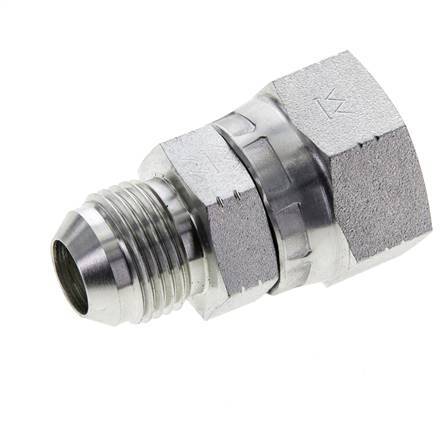 JIC Reducing Nipple UNF 7/8''-14 Male x UN 1-1/16''-12 Female Steel 210bar (2950.5psi)
