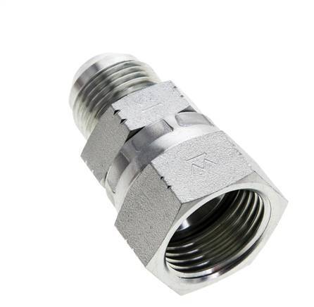 JIC Reducing Nipple UNF 7/8''-14 Male x UN 1-1/16''-12 Female Steel 210bar (2950.5psi)