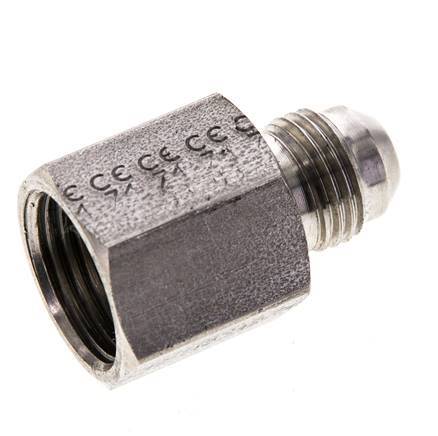 JIC Reducing Nipple UNF 9/16''-18 Male x UNF 3/4''-16 Female Stainless Steel 275bar (3863.75psi)