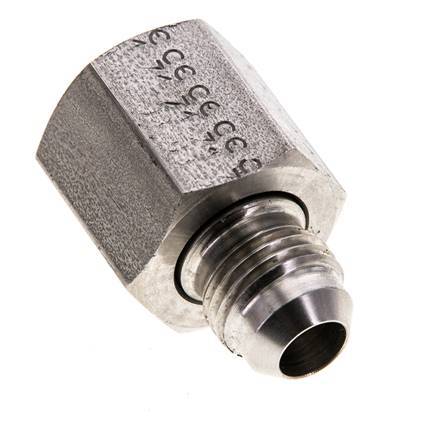 JIC Reducing Nipple UNF 9/16''-18 Male x UNF 3/4''-16 Female Stainless Steel 275bar (3863.75psi)