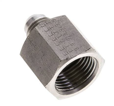 JIC Reducing Nipple UNF 9/16''-18 Male x UNF 7/8''-14 Female Stainless Steel 210bar (2950.5psi)