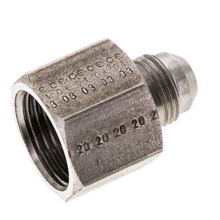 JIC Reducing Nipple UNF 3/4''-16 Male x UN 1-1/16''-12 Female Stainless Steel 210bar (2950.5psi)