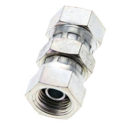 Reducing Straight Connector G1/4'' Female High Pressure Steel 60° Cone 575bar (8078.75psi) Hydraulic [2 Pieces]