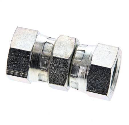 Reducing Straight Connector G1/4'' Female High Pressure Steel 60° Cone 575bar (8078.75psi) Hydraulic [2 Pieces]
