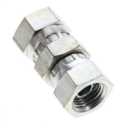 Reducing Straight Connector G1/4'' Female High Pressure Steel 60° Cone 575bar (8078.75psi) Hydraulic [2 Pieces]