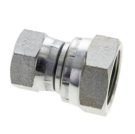 Reducing Straight Connector G3/4'' x G1'' Female High Pressure Steel 60° Cone 150bar (2107.5psi) Hydraulic