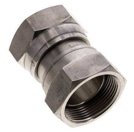 Reducing Straight Connector G1 1/2'' Female High Pressure Stainless Steel 60° Cone 125bar (1756.25psi) Hydraulic