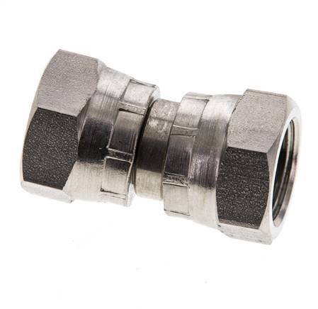 Reducing Straight Connector G3/8'' Female High Pressure Stainless Steel 60° Cone 425bar (5971.25psi) Hydraulic