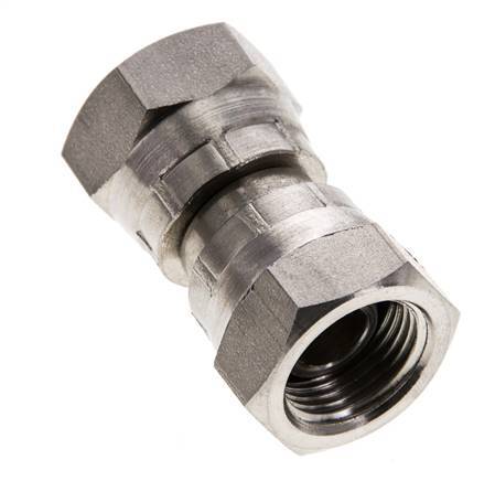 Reducing Straight Connector G3/8'' Female High Pressure Stainless Steel 60° Cone 425bar (5971.25psi) Hydraulic