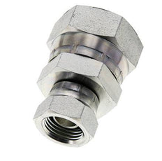 Reducing Straight Connector G1/2'' x G1'' Female High Pressure Steel 60° Cone 150bar (2107.5psi) Hydraulic