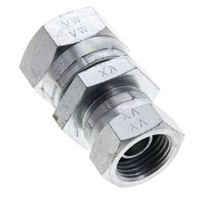 Reducing Straight Connector G1/2'' x G3/4'' Female High Pressure Steel 60° Cone 175bar (2458.75psi) Hydraulic