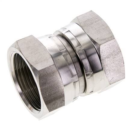 Reducing Straight Connector G1 1/4'' Female High Pressure Stainless Steel 60° Cone 150bar (2107.5psi) Hydraulic