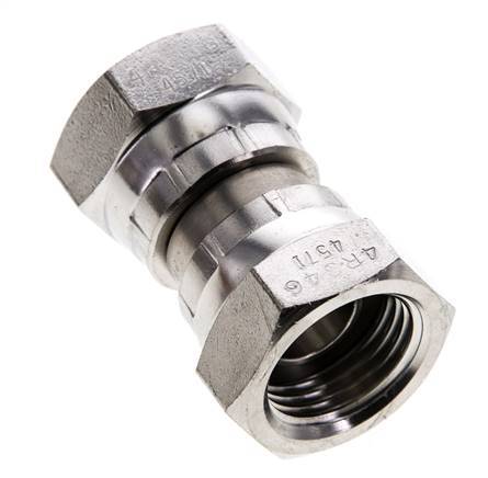 Reducing Straight Connector G1/2'' Female High Pressure Stainless Steel 60° Cone 300bar (4215.0psi) Hydraulic
