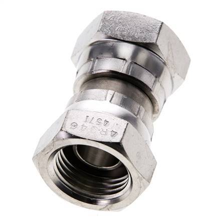 Reducing Straight Connector G1/2'' Female High Pressure Stainless Steel 60° Cone 300bar (4215.0psi) Hydraulic