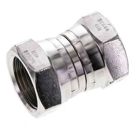 Reducing Straight Connector G1'' Female High Pressure Stainless Steel 60° Cone 150bar (2107.5psi) Hydraulic