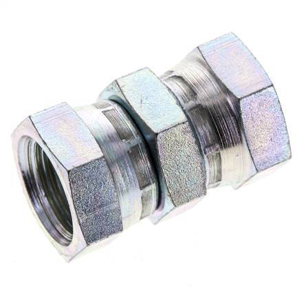 Reducing Straight Connector G1/2'' Female High Pressure Steel 60° Cone 300bar (4215.0psi) Hydraulic