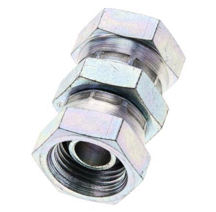 Reducing Straight Connector G1/2'' Female High Pressure Steel 60° Cone 300bar (4215.0psi) Hydraulic