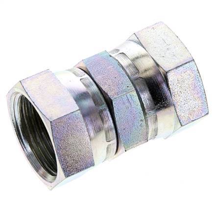 Reducing Straight Connector G1'' Female High Pressure Steel 60° Cone 150bar (2107.5psi) Hydraulic
