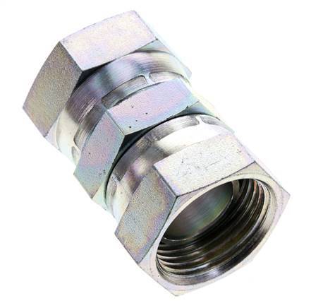 Reducing Straight Connector G1'' Female High Pressure Steel 60° Cone 150bar (2107.5psi) Hydraulic