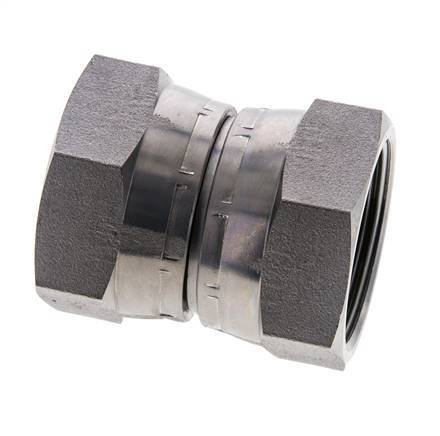 Reducing Straight Connector G1 1/2'' Female High Pressure Steel 60° Cone 125bar (1756.25psi) Hydraulic