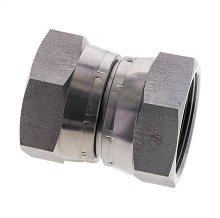 Reducing Straight Connector G1 1/2'' Female High Pressure Steel 60° Cone 125bar (1756.25psi) Hydraulic