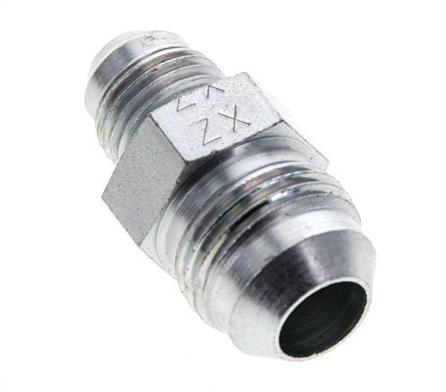 JIC Reducing Double Nipple UNF 9/16''-18 x UNF 3/4''-16 Steel 275bar (3863.75psi) [2 Pieces]