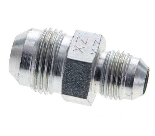 JIC Reducing Double Nipple UNF 9/16''-18 x UNF 3/4''-16 Steel 275bar (3863.75psi) [2 Pieces]
