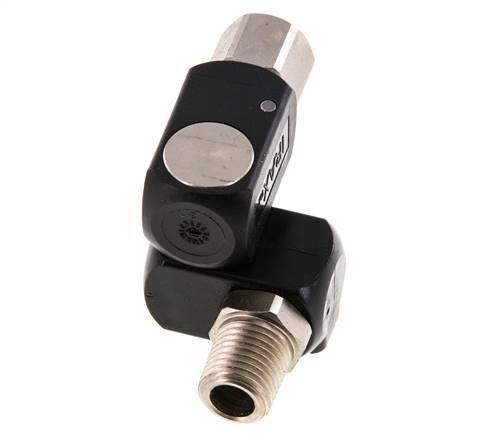 Rotary Joint R1/4'' Female x Male Z-shape Nickel-plated Brass / Plastic 15bar (210.75psi)