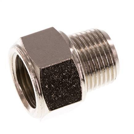Threaded Extension 3/8'' R Male x Rp Female Nickel-plated Brass 16bar (224.8psi) [2 Pieces]