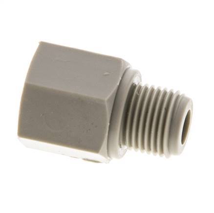 Threaded Extension G1/8'' Male x Female Polypropylene (pp) 10bar (140.5psi) FDA 14mm Hex [2 Pieces]