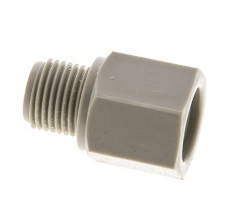 Threaded Extension G1/8'' Male x Female Polypropylene (pp) 10bar (140.5psi) FDA 14mm Hex [2 Pieces]