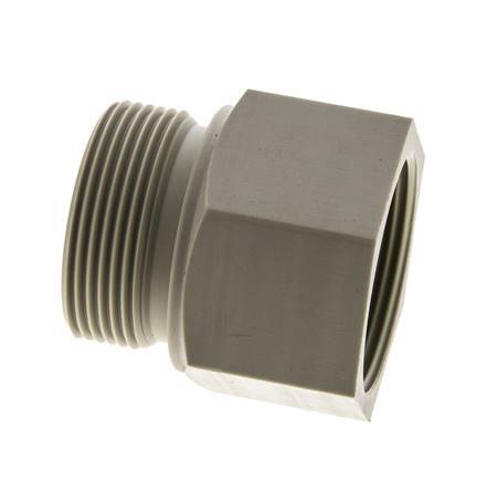 Threaded Extension G1 1/2'' Male x Female Polypropylene (pp) 10bar (140.5psi) FDA 55mm Hex