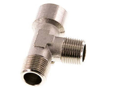 Tee Fitting Right Angle R3/8'' Male x G3/8'' Female Nickel-plated Brass 16bar (224.8psi) [2 Pieces]