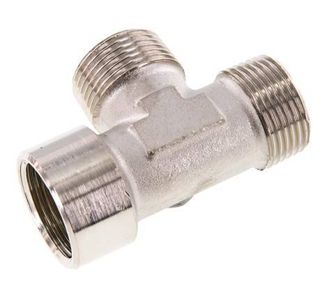 Tee Fitting Right Angle R1'' Male x G1'' Female Nickel-plated Brass 16bar (224.8psi)