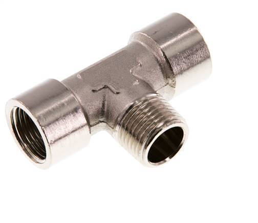 Tee Fitting G1/2'' Female x R1/2'' Male Nickel-plated Brass 16bar (224.8psi)
