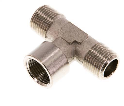 Tee Fitting R3/8'' Male x G3/8'' Female Nickel-plated Brass 16bar (224.8psi)