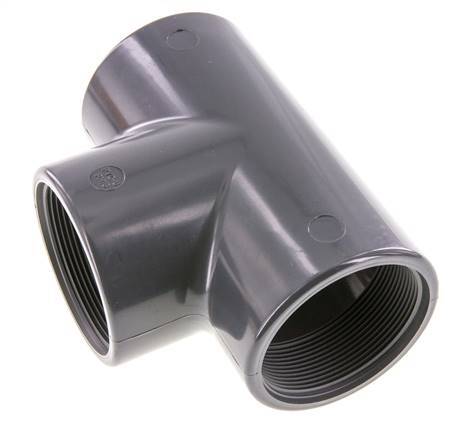 Tee Fitting Rp2 1/2'' Pvc-u EN 1452-3 16bar (224.8psi)