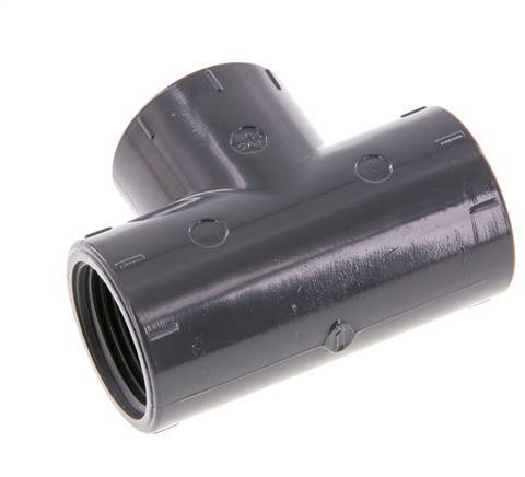 Tee Fitting Rp3/4'' Pvc-u EN 1452-3 16bar (224.8psi) [2 Pieces]