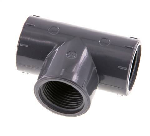 Tee Fitting Rp3/4'' Pvc-u EN 1452-3 16bar (224.8psi) [2 Pieces]