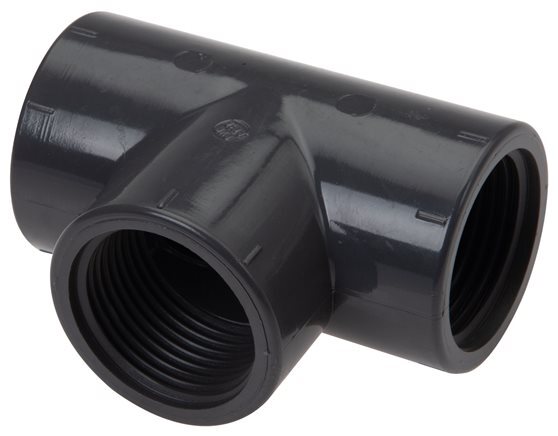 Tee Fitting Rp1/2'' Pvc-u EN 1452-3 16bar (224.8psi) [2 Pieces]