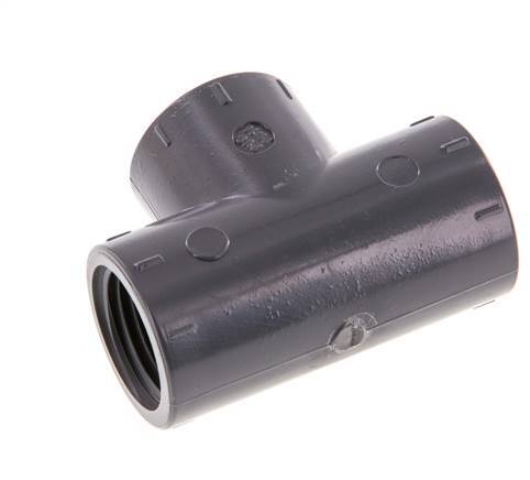Tee Fitting Rp1/2'' Pvc-u EN 1452-3 16bar (224.8psi) [2 Pieces]