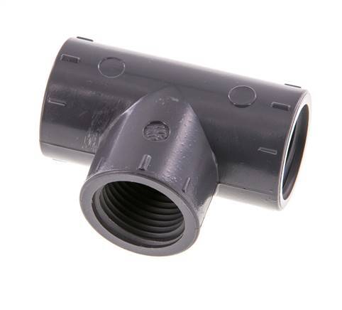 Tee Fitting Rp1/2'' Pvc-u EN 1452-3 16bar (224.8psi) [2 Pieces]