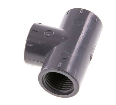 Tee Fitting Rp1/2'' Pvc-u EN 1452-3 16bar (224.8psi) [2 Pieces]