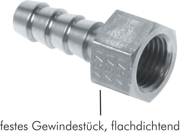 G 1/8'' x 8mm Nickel plated Brass Hose barb 16 Bar [5 Pieces]