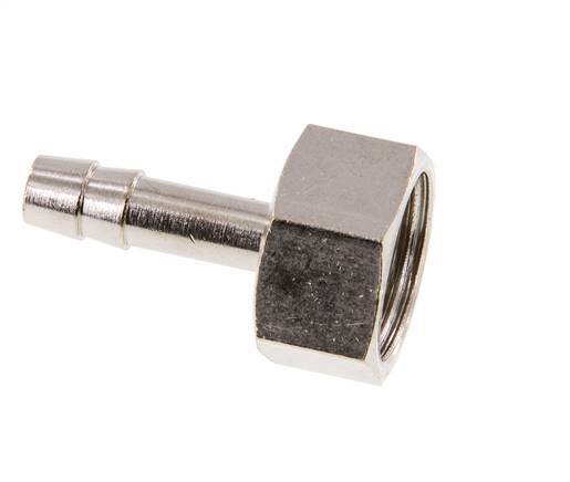 G 3/8'' x 6mm Nickel plated Brass Hose barb 16 Bar [2 Pieces]